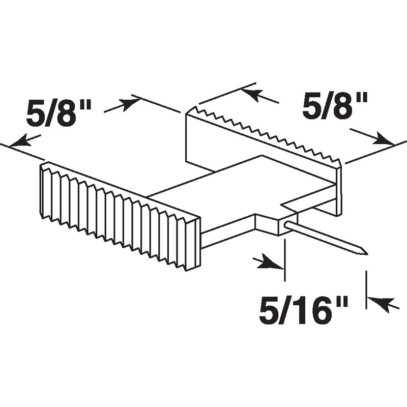 Window Grid Retainer Clips, Clear Plastic, 5/8 in.