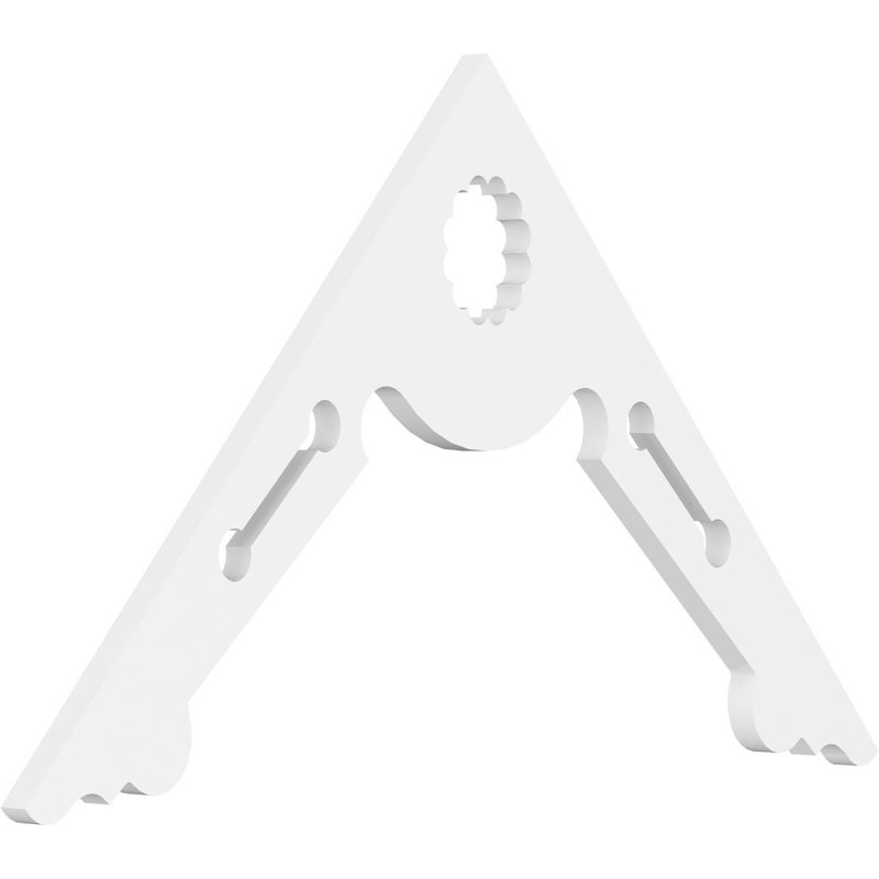 Cena Signature Urethane Gable Pediment, Primed Tan, 21"H x 36"W, 14/12