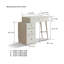 Bureau en bois blanc sans miroir 80Cm