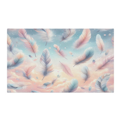 Tapis tressé pastel