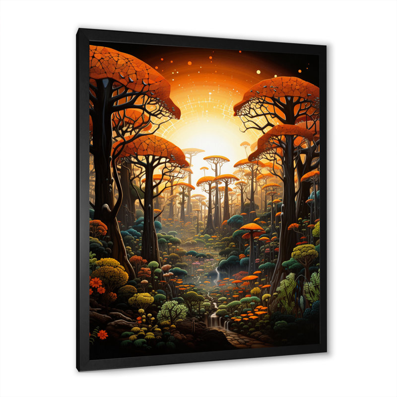 Baobab l'Enchanté II, Impression noire sur toile encadrée, H 20 po x l 12 po x P 1 po