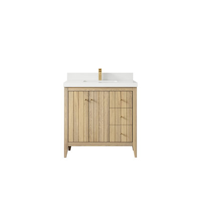 36 po. X P 22 po Meuble-lavabo central D Marbre de Carrare