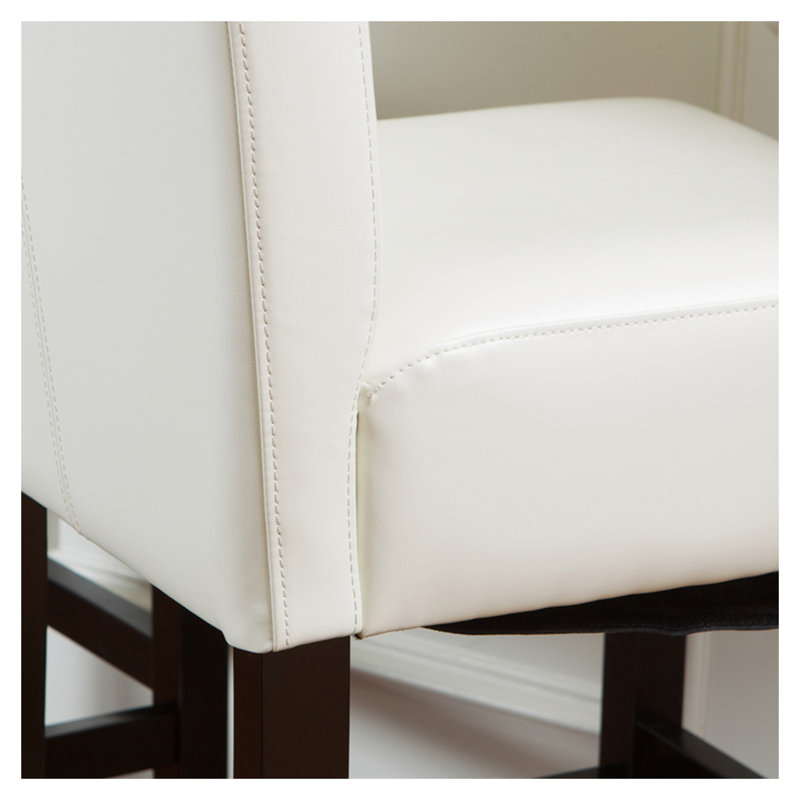 Ensemble de 2 tabourets de comptoir en cuir ivoire Zuma