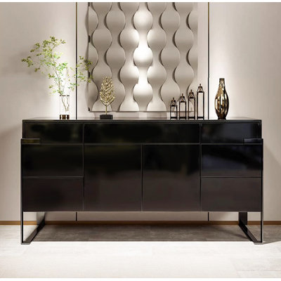 Italian Minimalist Style Mahogany Sideboard