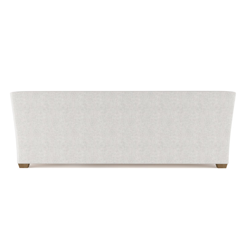 Rivington Flare Square Track-Arm Sofa, Plush Velvet Silver Streak, 31" H x 96" W x 41" D, Ebony