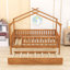 Lit simple en bois avec lit gigogne simple et garde-corps-2038812850