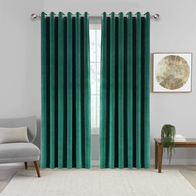 Imperial Rooms Crushed Velvet Eyelet Sheer Curtains