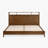 Kaela Oak Platform Bed Rectangular Headboard Shape Walnut Finish Bed Frame Furniture for Bedroom-296789420