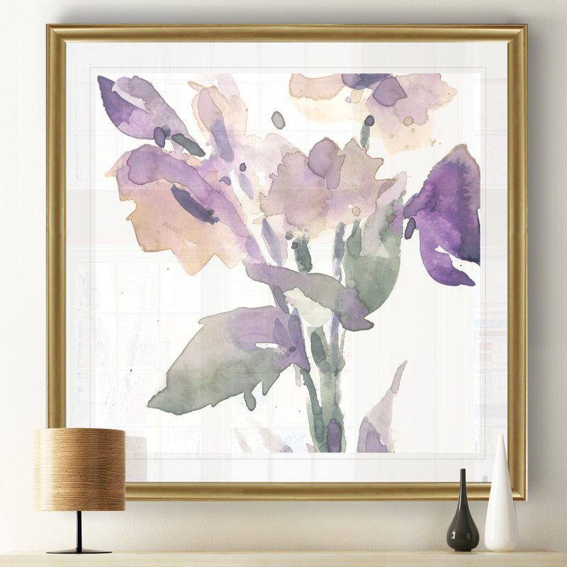 «Garden Blooms II», peinture sur toile, Cadre doré, H 30,5 po x l 30,5 po x P 1,5 po