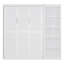 Lit escamotable double pleine grandeur avec tablettes, blanc-451026595