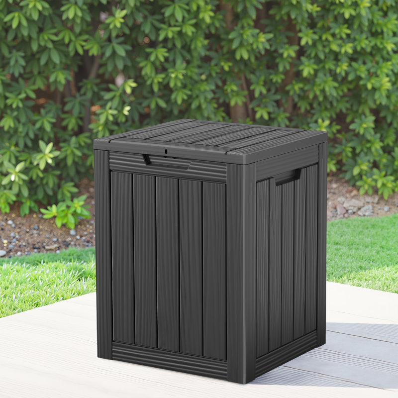 28 Gallon Durable Water Resistant Resin Deck Box All-Weather Storage Box Indoor and Outdoor Use For Garden Patio Furniture and Supplies