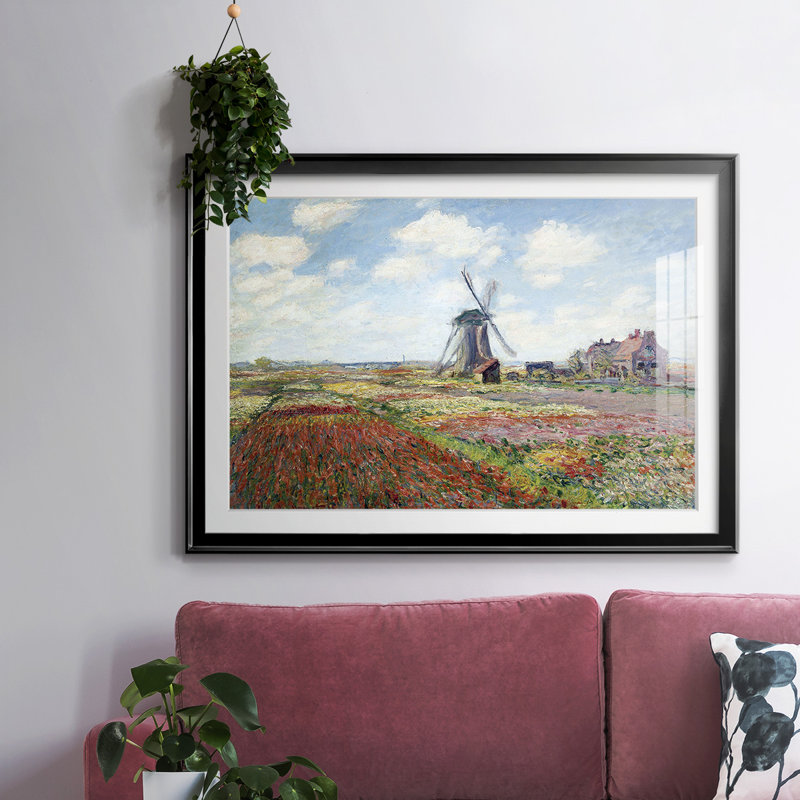 Tulipes des Pays-Bas par Monet, H 15 po x l 21 po x P 1,5 po, Noir