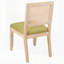 Ensemble de 2 chaises de salle à manger en rotin de style campagnard avec cadre en bois massif naturel et dossier bas-129592827-129592831