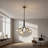Modern 4-Light Bubble Globe Chandelier
