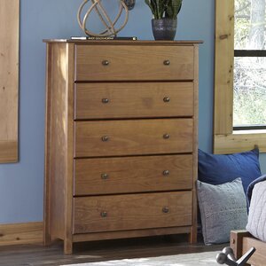 Shaker 5 Drawer 34'' W Solid Wood Chest