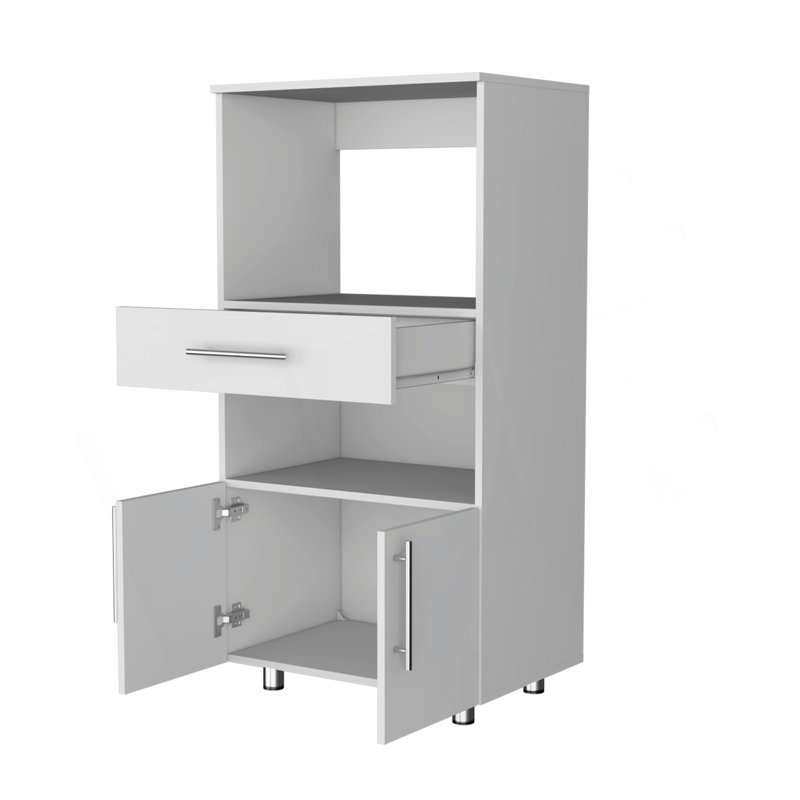 Corsica Pantry Cabinet Microwave Stand, Multi-Function With Drawer