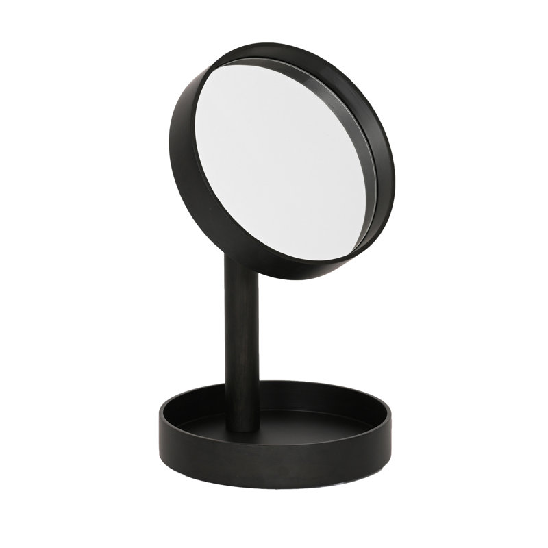 Round Floor Mirror, Matte Black