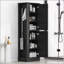 Versatile Freestanding Bathroom Cabinet with Hook and Adjustable Shelves-1106687468