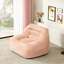 Bean Bag Cloud Couch – 38" Fabric/Foam Oversized Fluffy Lounger + Armrest Support for Living Room & Dorm, Pink