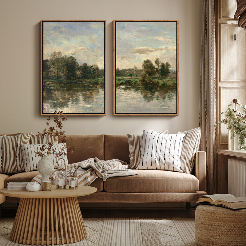 Art mural encadré rétro antique classique pour chambre à coucher, H 24 po x l 16 po, Naturel