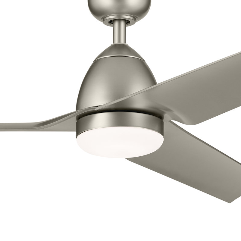 54'' Ceiling Fan with LED Lights, Silver