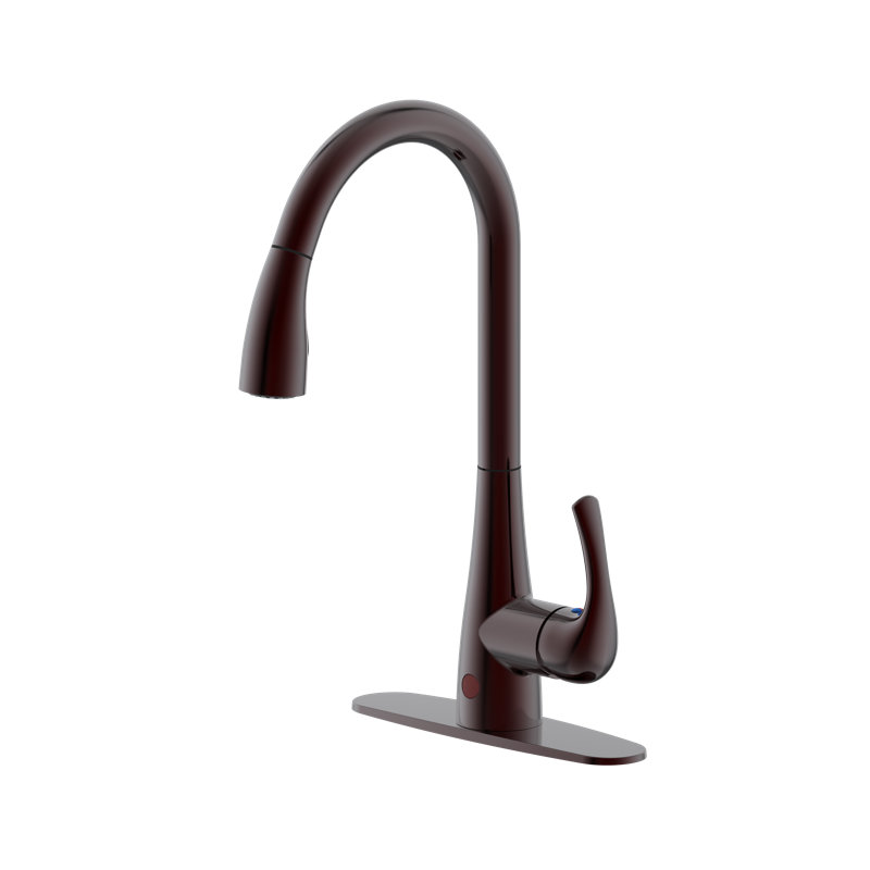 Westbrass Pull Down Spray Touch Kitchen Faucet, Oil Rubbed Bronze