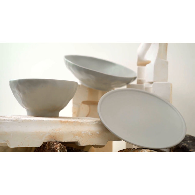White Ceramic 16-Piece Minimalist Dinnerware Set