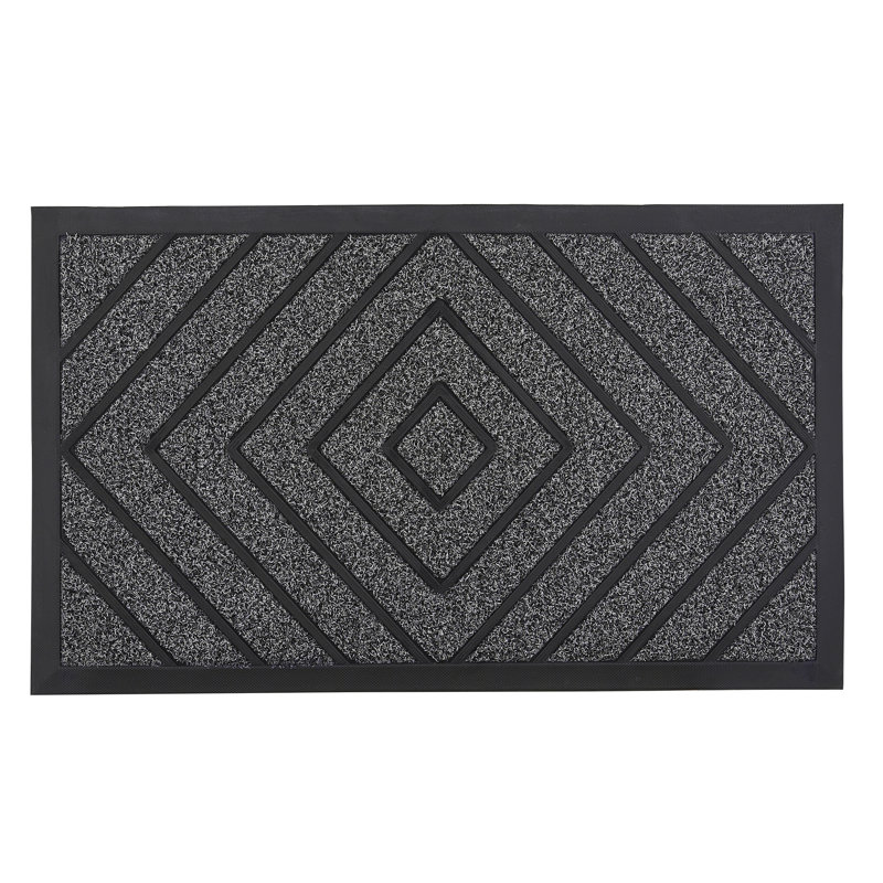 Paillasson antidérapant pour entrée, 18 po x 30 po, imperméable, mat, Gris