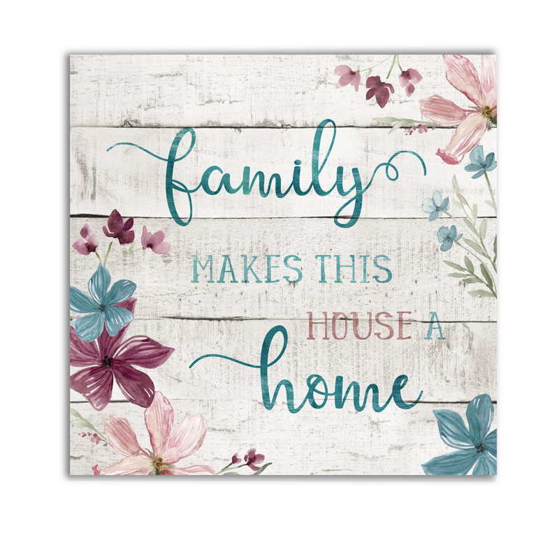 Toile tendue family home-gallery, H 10 po x l 10 po x P 1,5 po