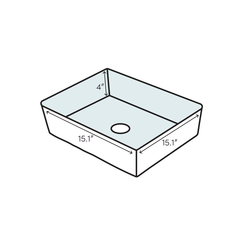 Blazing Blue Tempered Glass Square Vessel Sink with Brushed Nickel Faucet