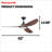 Honeywell Sirro 52" Matte Black with Chocolate Auburn Blades Ceiling Fan with Adjustable LED Light-124238663-124238661