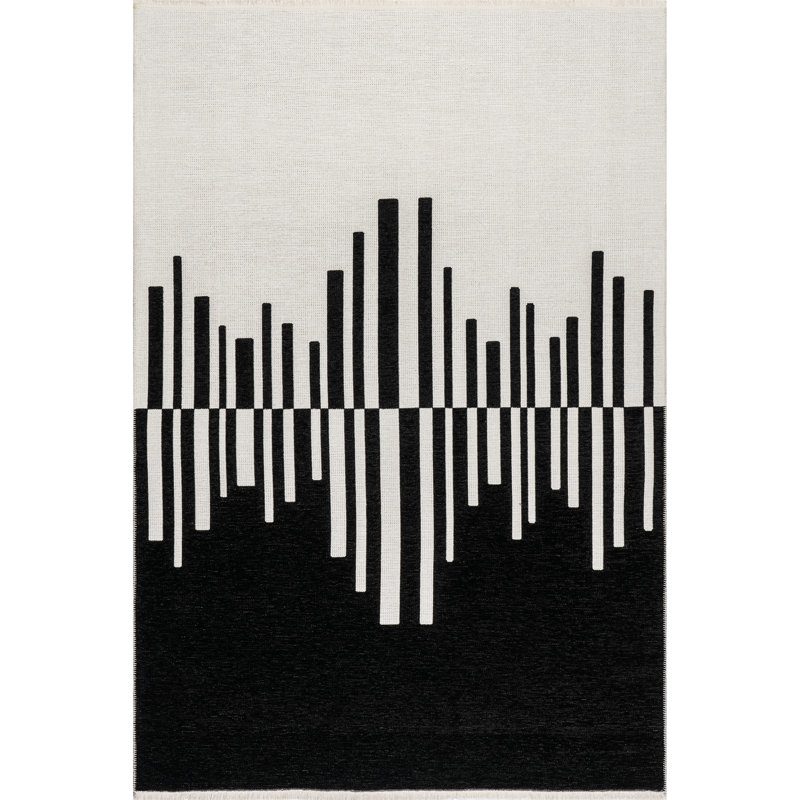 Olea Abstract Machine Washable Area Rug, Rectangle 4' x 6'