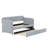 Upholstered Daybed With Trundle Bed And Wood Slat-1412243556
