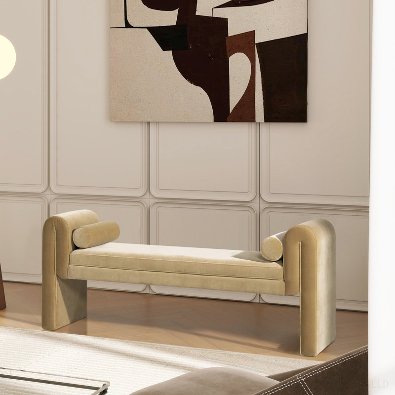 Banc avec accoudoirs arqués 60,5 po Mason
