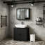 Bathroom Sink Cabinet, Pedestal Sink Cabinet With Adjustable Shelf, Black
