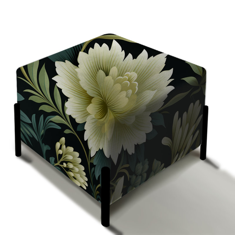 Repose-pieds damas vert Dahlia Retreat