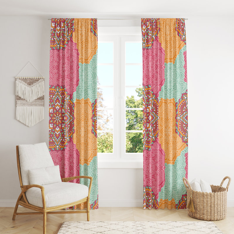 Semi Sheer Curtain Panel Pair, 56" W x 78" L