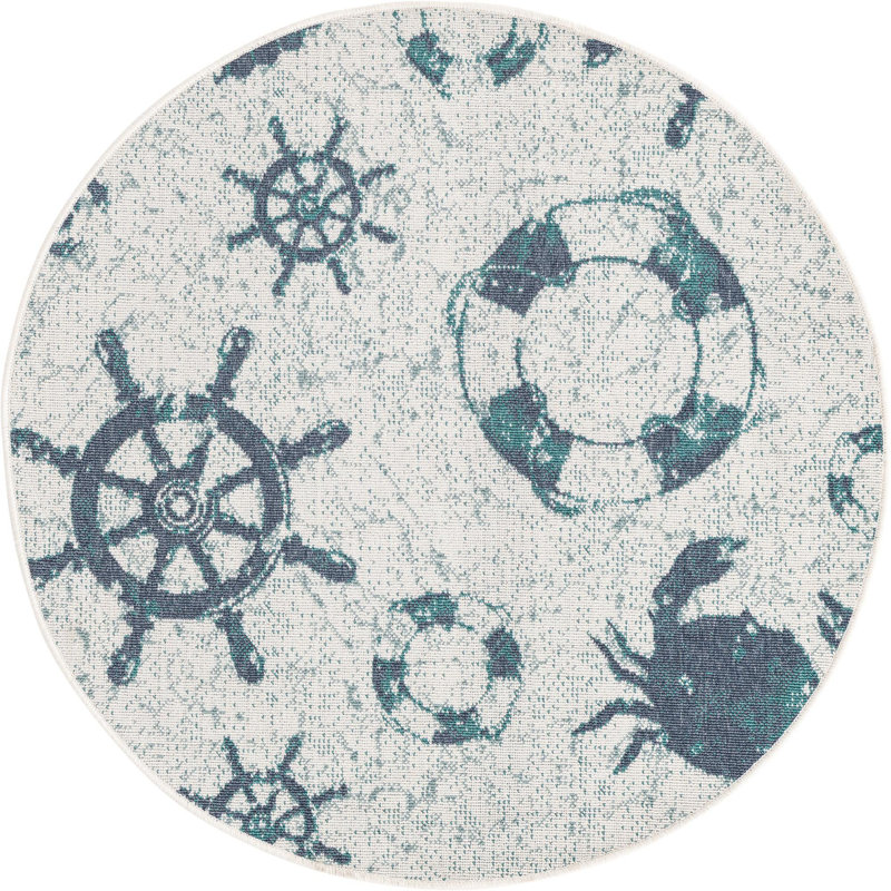 Bertrand Indoor / Outdoor Rug, Round 4'