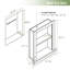 Cabinet de niche encastré en bois 17,5 po x P 4 po x H 20,3 po-2032875400
