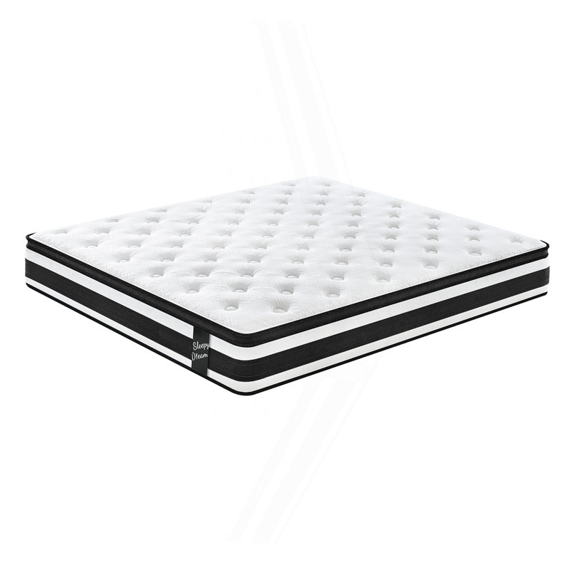 12 Inch  Breathable Cool Cover Memory Foam Individual Pocket Spring Mattress, Extra-long Twin