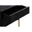 Table de chevet en chêne brossé noir et bronze avec 2 tiroirs, conception pratique moderne, rangement spacieux, nettoyage facile, tiroir en bronze de H 21 po x l 24 po L, tracas fonctionnel classique