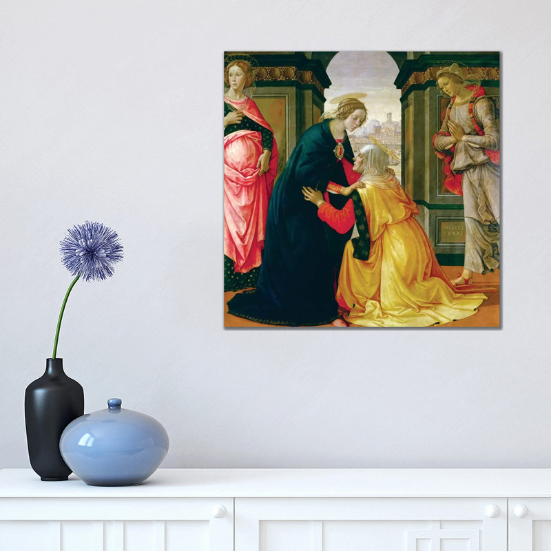 The Visitation, 1491 by Domenico Ghirlandaio - Wrapped Canvas Painting, 45.72 cm H x 45.72 cm W
