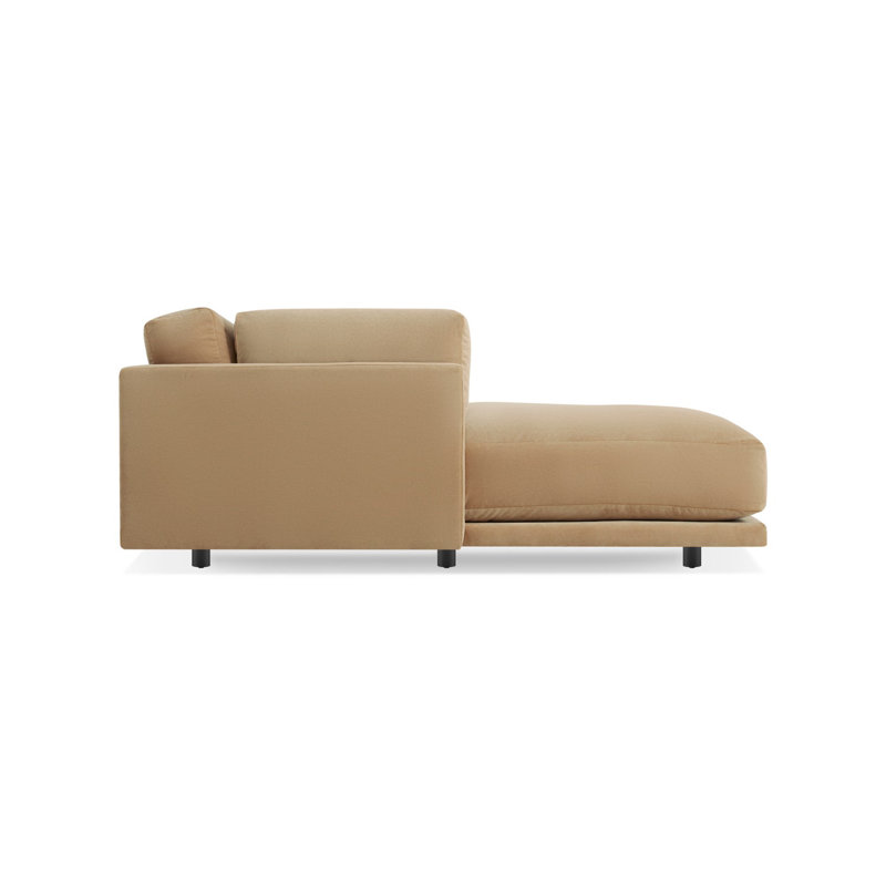 Sunday Chaise Sectional, Sanford Black Crossweave, Left Hand Facing