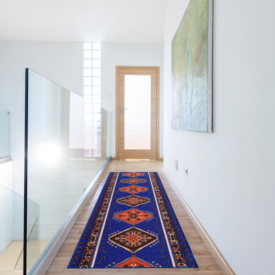 Tapis bleu marine Southwestern