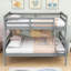 Lit simple superposé en bois avec échelle-231406028