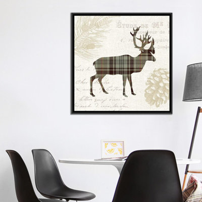« écossais pose, brun clair i », impression sur toile