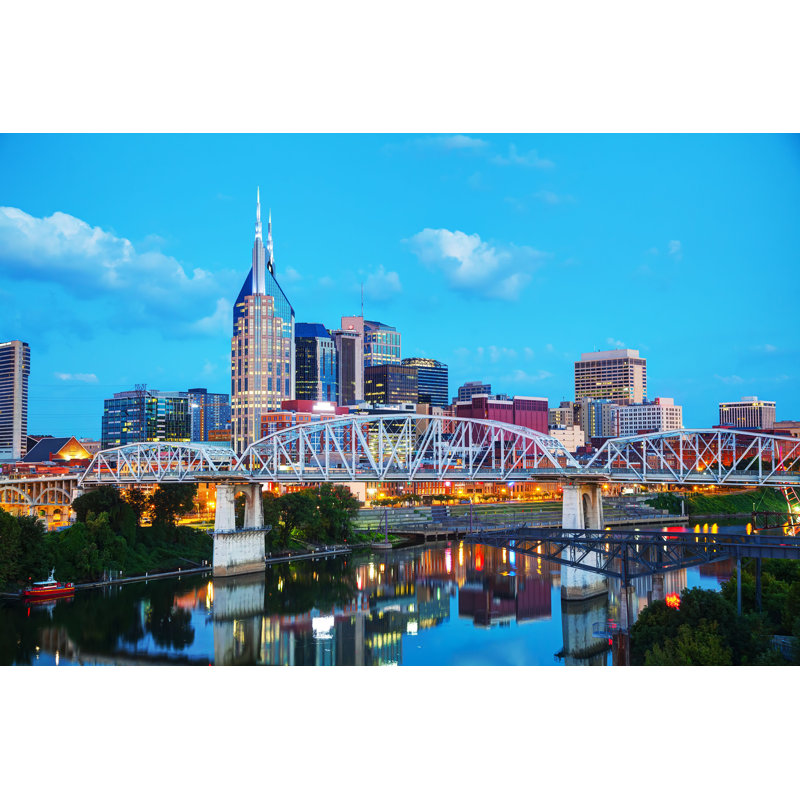 Nashville Cityscape - Photographie sur toile tendue, H 8 po x l 12 po