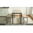 3-Piece Dining Table Set with 2 Benches – Compact Kitchen Table with Space-Saving Slide-Under Seating, Gray Engineered Wood Top & Steel Frame, Ideal for Apartments & Small Spaces-7209387