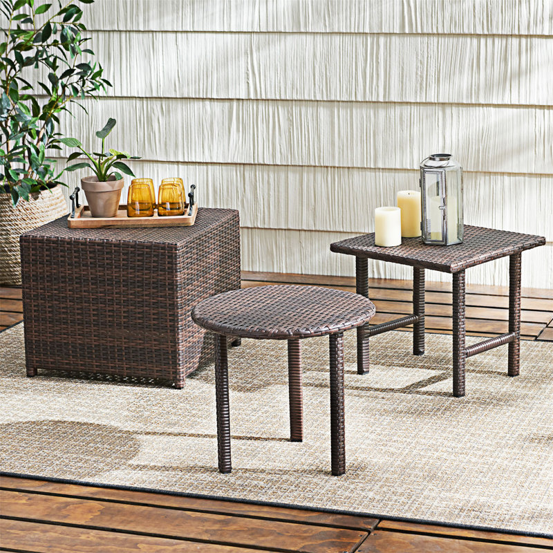 Ensemble de tables d'appoint d'extérieur