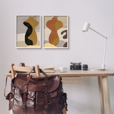 " Brown Boho Vases " by Melissa Wang 2 - Pieces